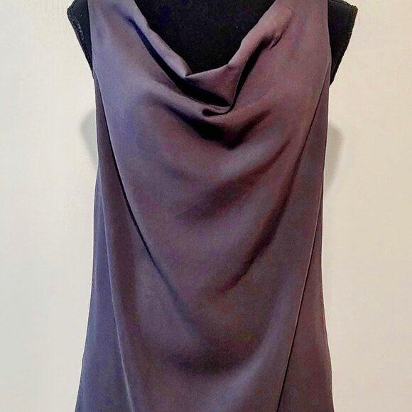 Grey Drape Neck hand beaded racer back mini dress/ swimsuit cover - Picture 1 of 7